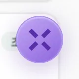 MonstarX X가 있는 작고 둥근 보라색 버튼으로 최소화된 루나에게 물어보기