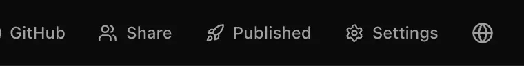The header's Publish button now reads Published